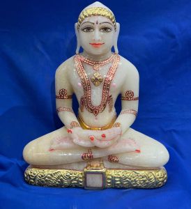 White Marble Jain Mahaveer Statue