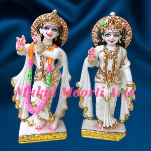 Handmade Marble Radha Krishna Statue