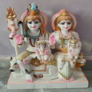Marble Shiv Parivar Statue