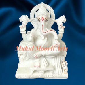White Marble Ganesh Statue
