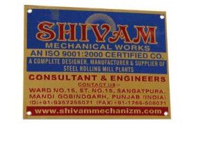 Industrial Machine Anodized Aluminium Labels