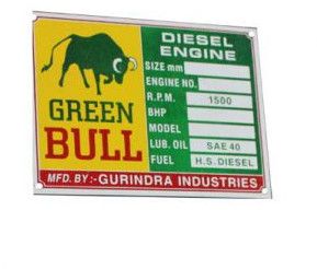 Industrial Machine Anodized Aluminium Labels