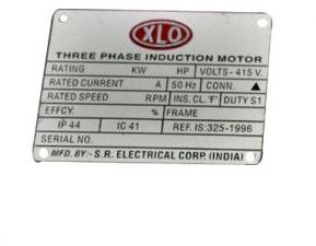Custom Industrial Anodized Aluminum Label, for Machinery &AMP; Equipment