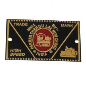Sewing Machine Anodized Aluminium Labels