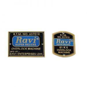 Custom Anodized Aluminium Labels , for Sewing Machine
