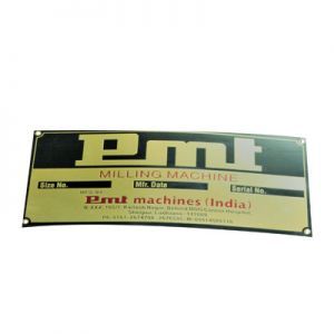 Custom Industrial Anodized Aluminum Label, for Machinery &AMP; Equipment