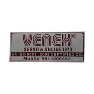Industrial Anodized Aluminum Equipment Label
