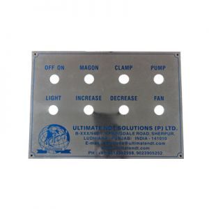 Industrial Anodized Aluminum Equipment Label