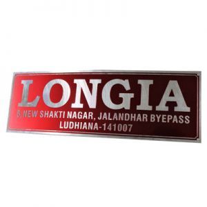 Industrial Anodized Aluminum Equipment Label