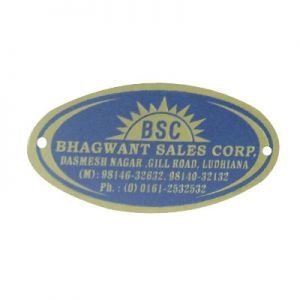 Industrial Anodized Aluminum Equipment Label