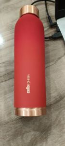 Copper Water Bottle Rubberised Paint