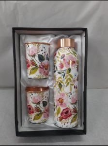 Copper Water Bottle Smooth Shiny Polish