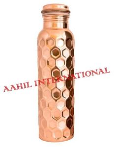 Copper Water Bottle Smooth Shiny Polish