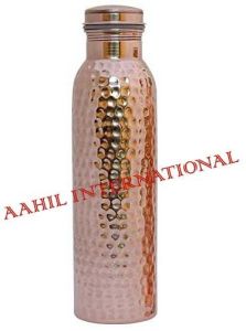 Copper Water Bottle Smooth Shiny Polish
