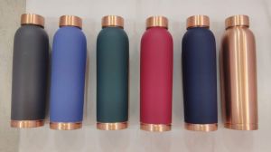 Copper Water Bottle Rubberised Paint
