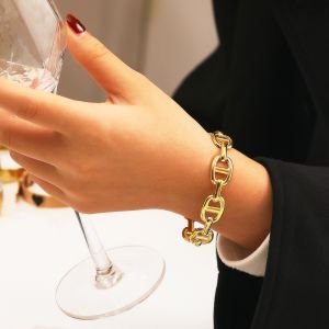 Brass Oval Link Bracelet