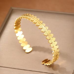 Brass Ripple Edge Cuff Bracelet