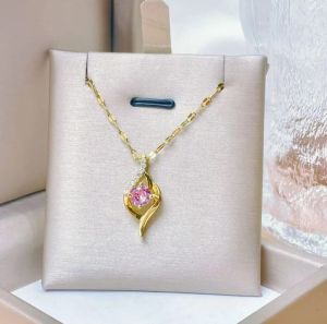 Golden Teardrop Purplestone Necklace