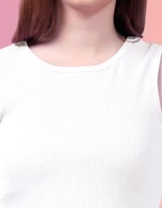 Ladies  White  Tank Top