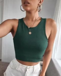Ladies Green Loop Tank Top