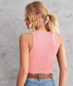 Ladies Peach Wallline Tank Top