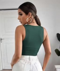 Ladies Green Loop Tank Top