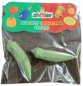3D Okra Rubber Eraser Set