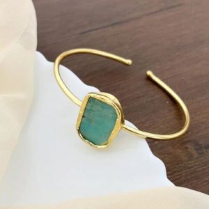 Single Rough Stone Bangle