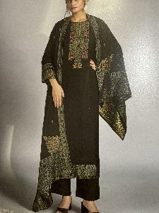 Black Reshan Weaving Woolen Suit