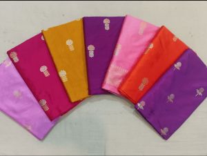 Multicolor Banarasi Weaving Pure Katan Silk Suit Set