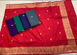 3 Piece Butti Weaving Pure Kattan Silk Suit