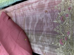 Panel Handwork Shimmer Silk Suit