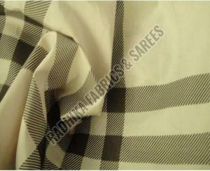 Check Print Polyester Fabric