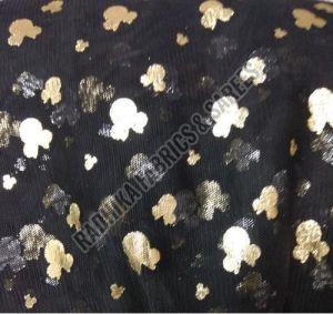Golden Print Mesh Fabric