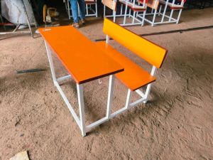 Yellow Dual Seater Classroom Bench