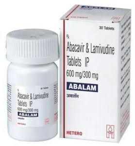Abalam 600mg Abacavir Lamivudine Tablets