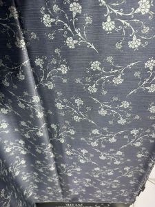 Grey Cotton Printed Fabric