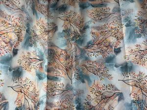 Premium Cotton Tree Branch Printed Fabric