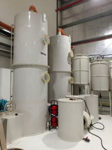 6000 CFM Vertical FRP Industrial Fume Hood System