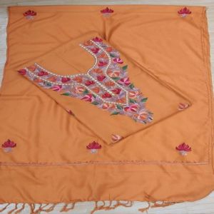 Ladies Mirror Neck Woolen Embroidery Suit