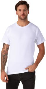 Mens White Soft Round Neck T-Shirt
