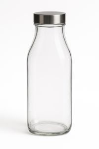 1000ml Ultra Clear Square Glass Milk Bottle