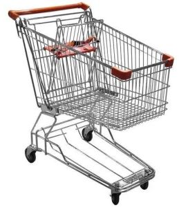 Stainless Steel Supermarket Shopping Trolley