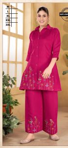 Pink Embroidered Co-Ord Set