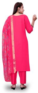 Pink Pure Cotton Embroidered Ladies Kurta Set