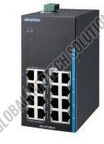 EKI-2716GIR 16-Port Gigabit Unmanaged Industrial Ethernet Switch with Redundancy