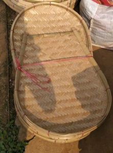 Bamboo Oval Raised Rim Tray