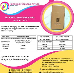 4GV X 11 Inch Un Approved 4GV Fiberboard Box