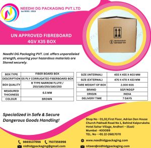 4GV X 35 Inch Un Approved 4GV Fiberboard Box