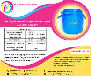 15 Ltr. Un Approved HDPE Open Mouth Drum
